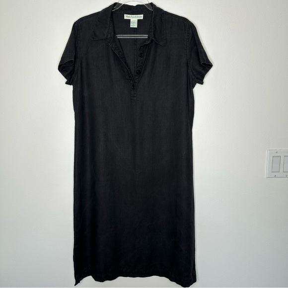 Mark Fore & Strike Vintage Black Linen Dress Shift Size L - Picture 1 of 12
